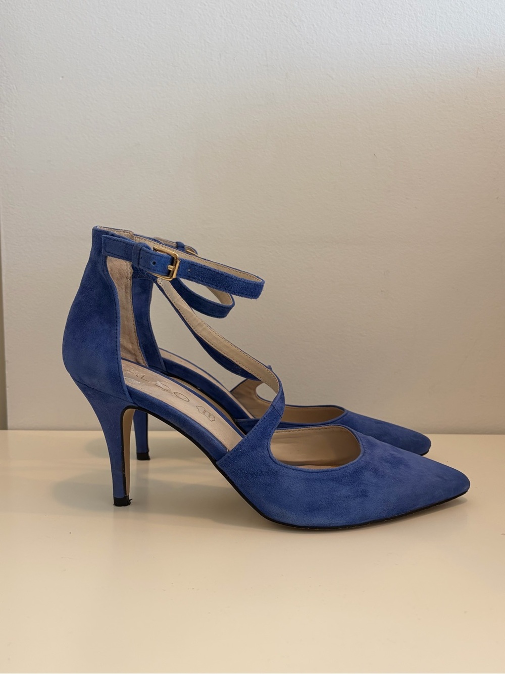 Aldo Blue Strappy Ankle Strap High Heels - Picture 8 of 8